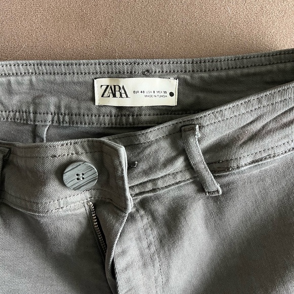 Zara Gray Marine Wide-Leg Pants Jeans - Picture 3 of 4